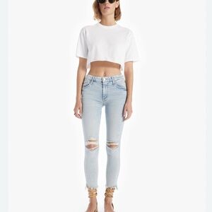 Mother The Stunner Zip Ankle Step Fray- Rolling in the Bushes